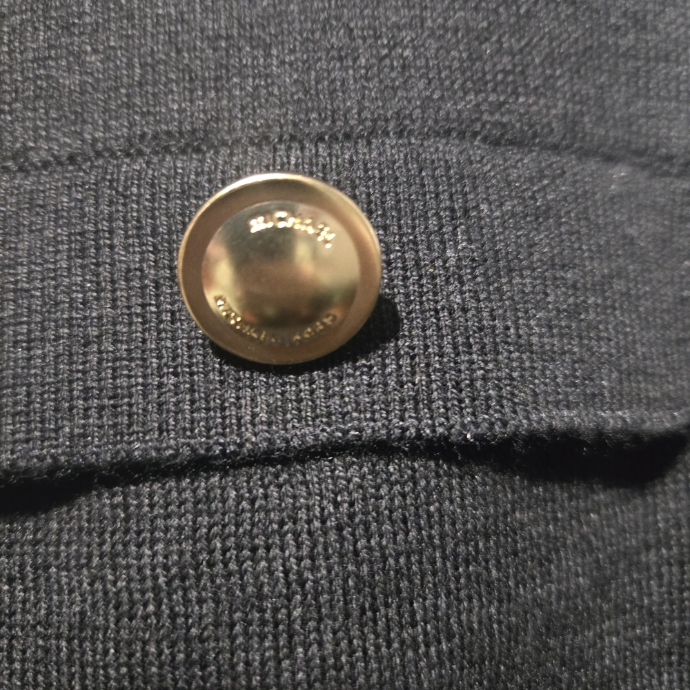 Michael Kors Black Cardigan with Gold Button Details Office Classic Sz Medium - Picture 4 of 7